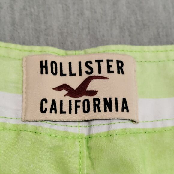 Hollister Mens Medium 7" Board Shorts Swim Trunks Striped Colorful Unlined EUC - Picture 5 of 16